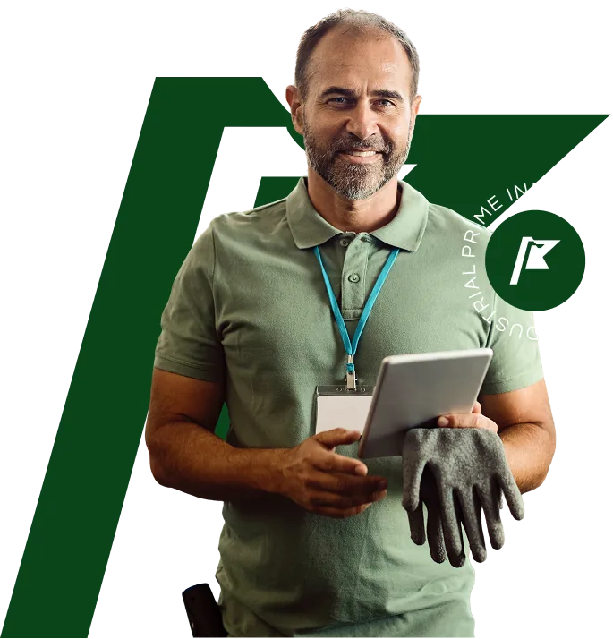 Operador da Prime Industrial em apoio à produção
